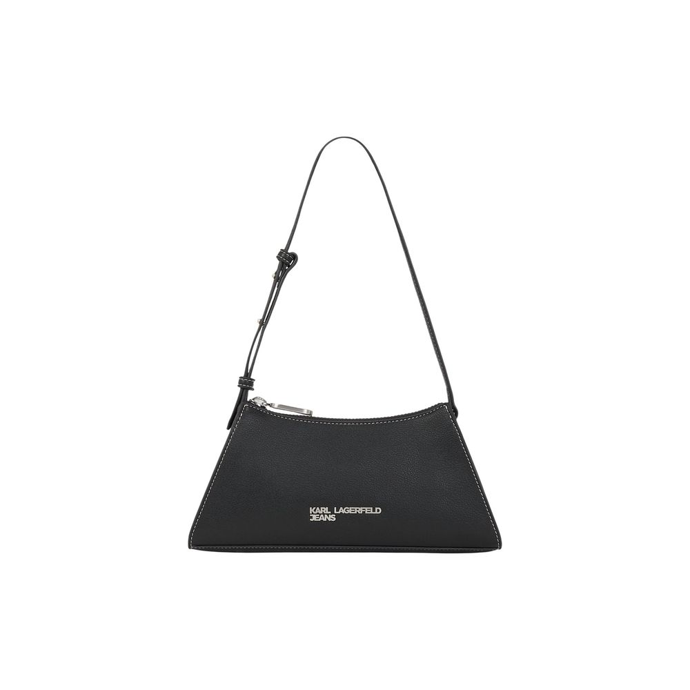 Karl Lagerfeld Black Polyurethane Shoulder Bag