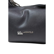 Karl Lagerfeld Black Polyurethane Hobo Bag