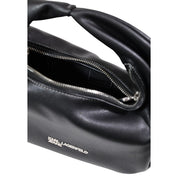 Karl Lagerfeld Black Polyurethane Hobo Bag