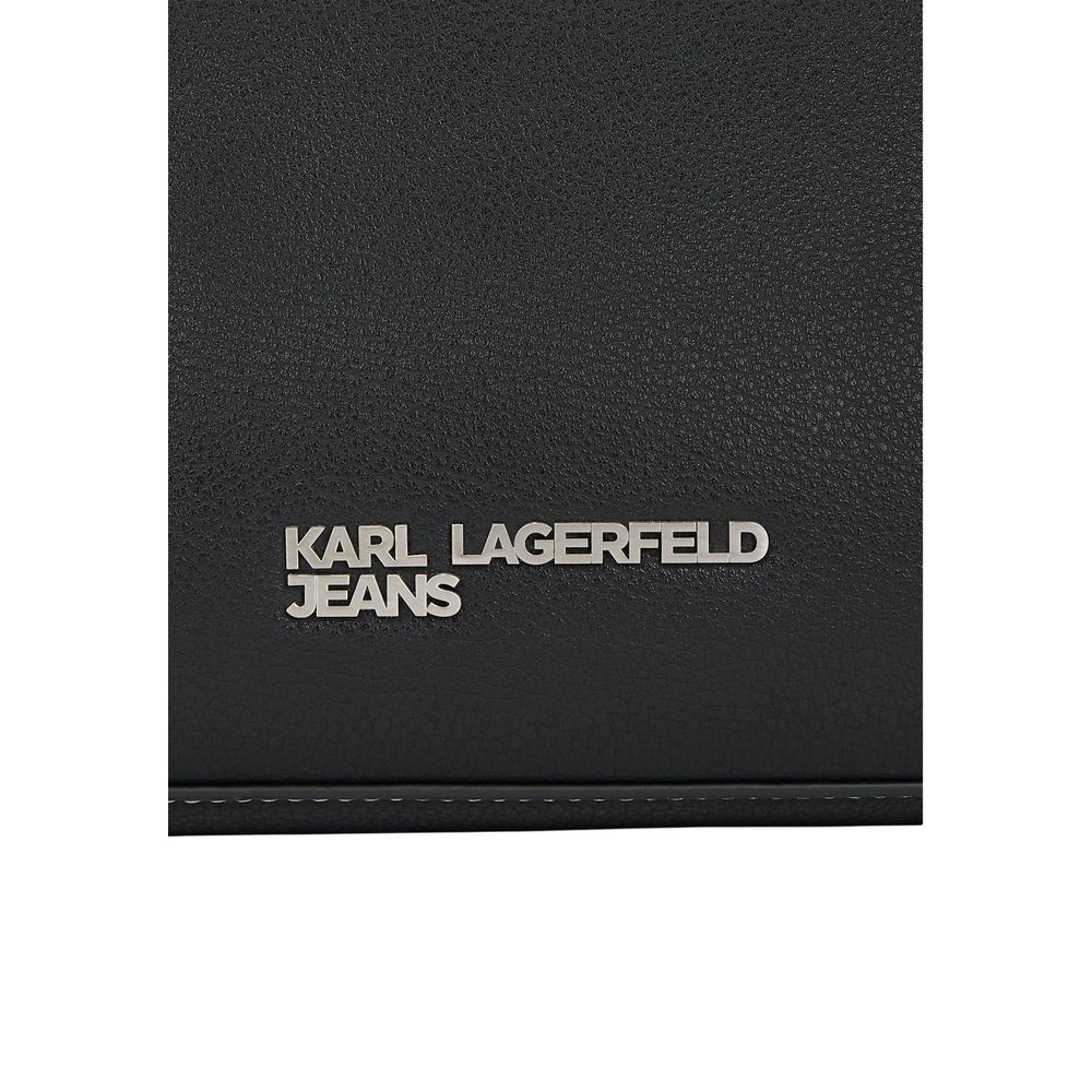 Karl Lagerfeld Black Polyurethane Shoulder Bag