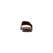 Tommy Hilfiger Brown Leather Flat Sandals