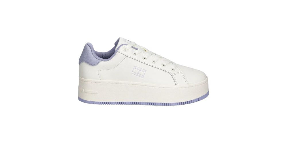 Tommy Hilfiger Jeans White Leather Sneakers