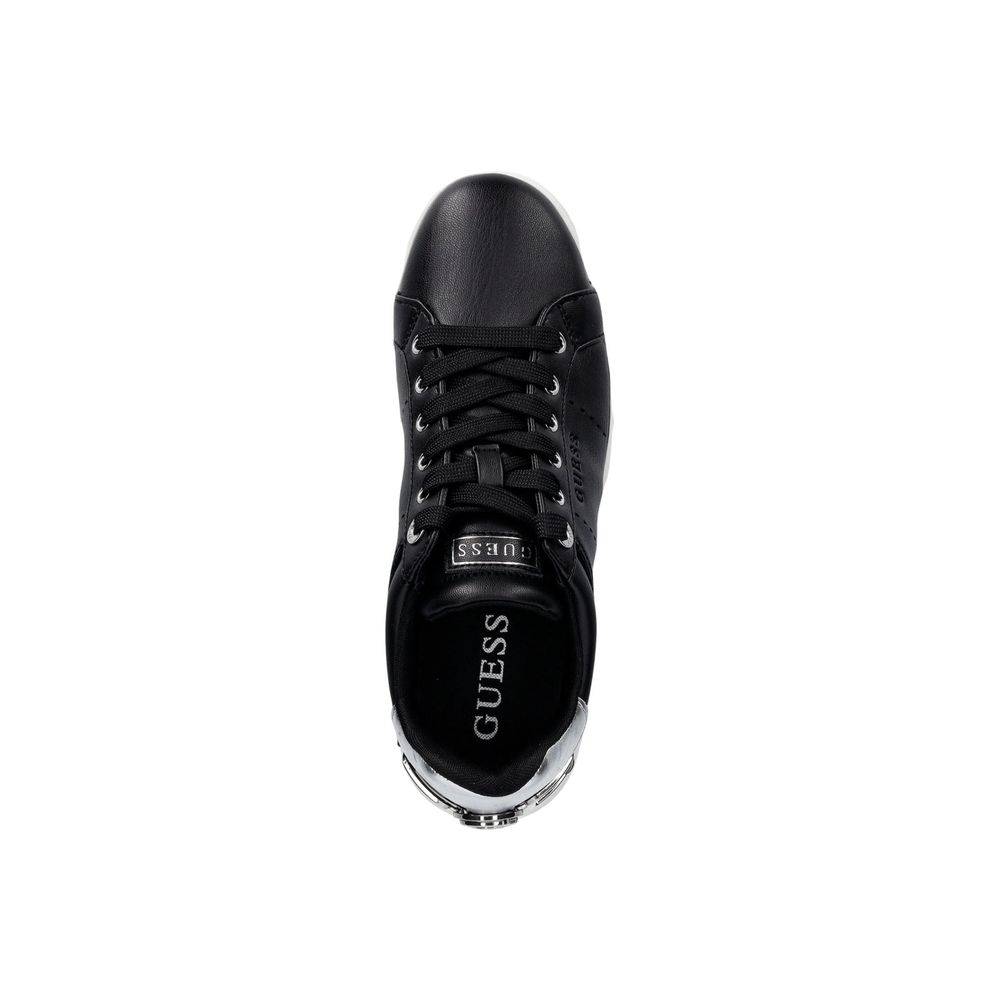 Guess Black Polyurethane Platform Sneakers