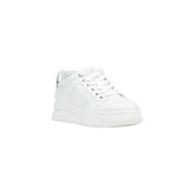 Guess White Polyurethane Platform Sneakers