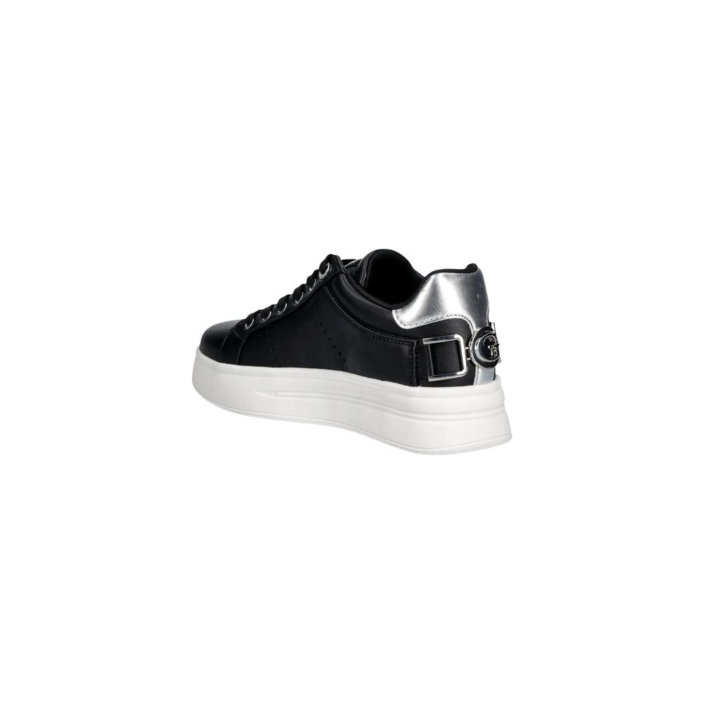 Guess Black Polyurethane Platform Sneakers