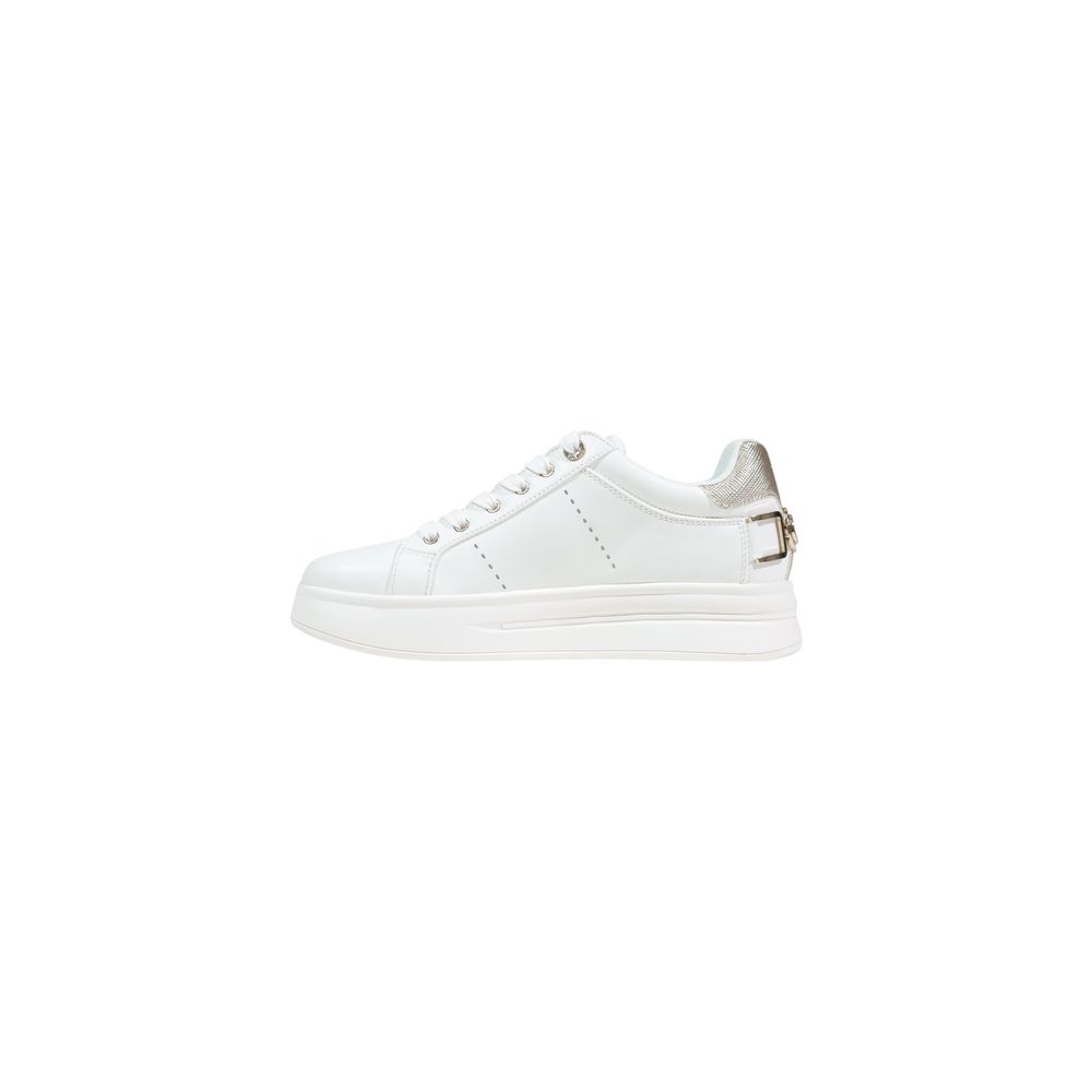 Guess White Polyurethane Platform Sneakers