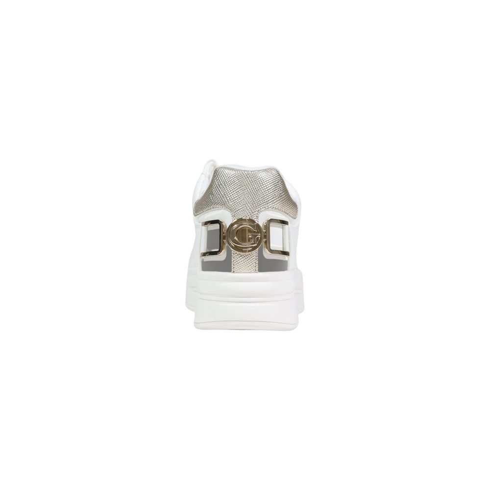 Guess White Polyurethane Platform Sneakers