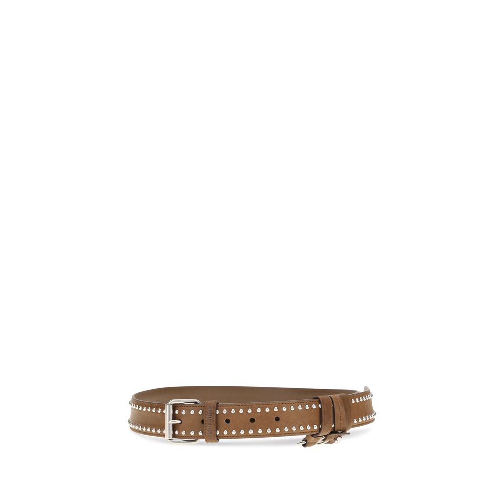 Miu Miu Brown Suede Regular Belt