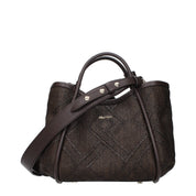 Max Mara Brown Raffia Handbags