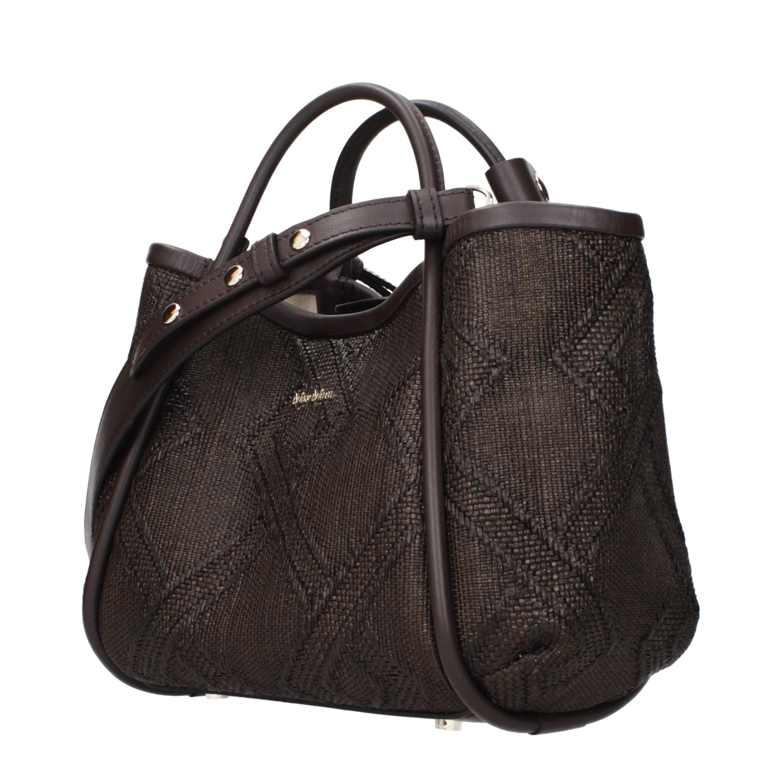 Max Mara Brown Raffia Handbags