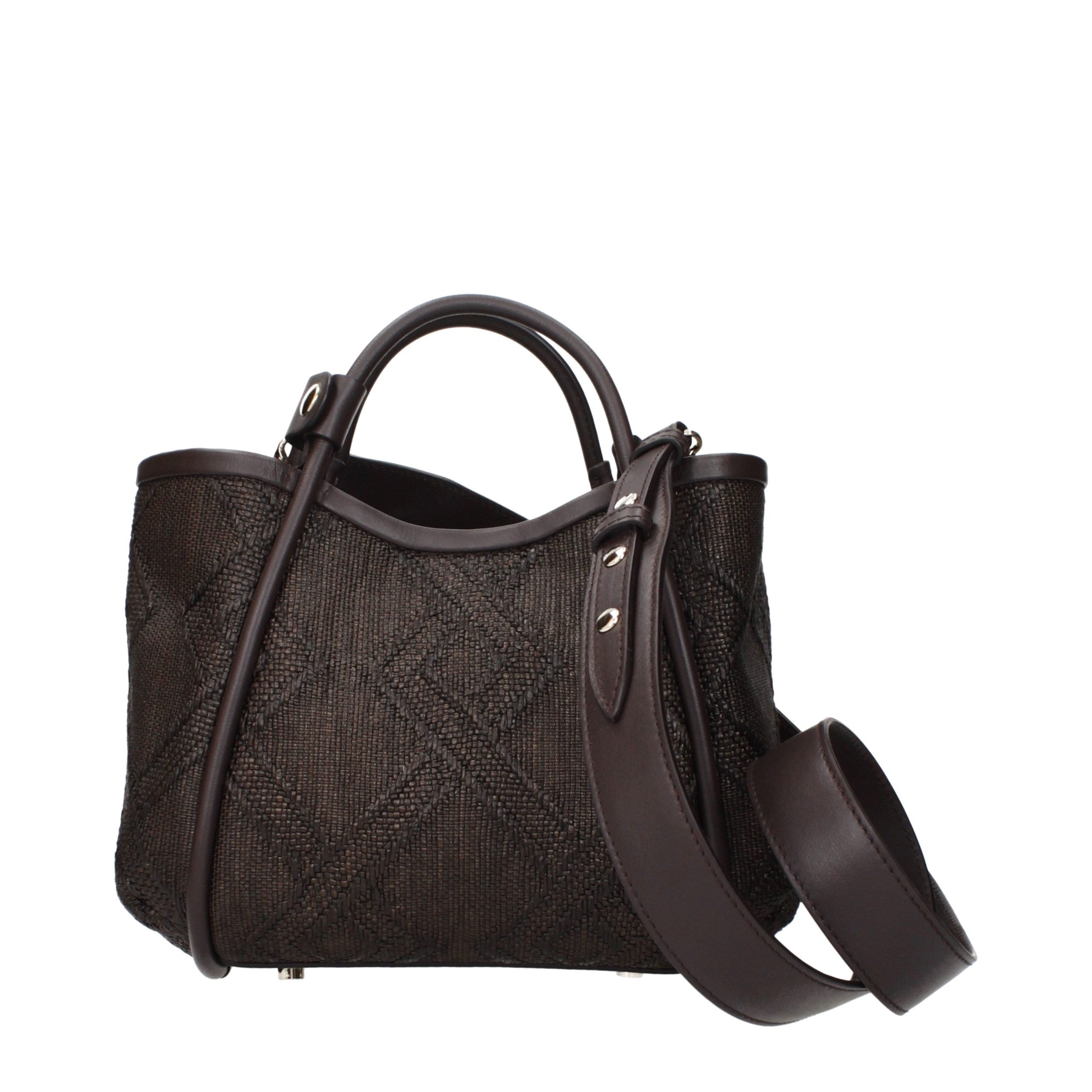 Max Mara Brown Raffia Handbags
