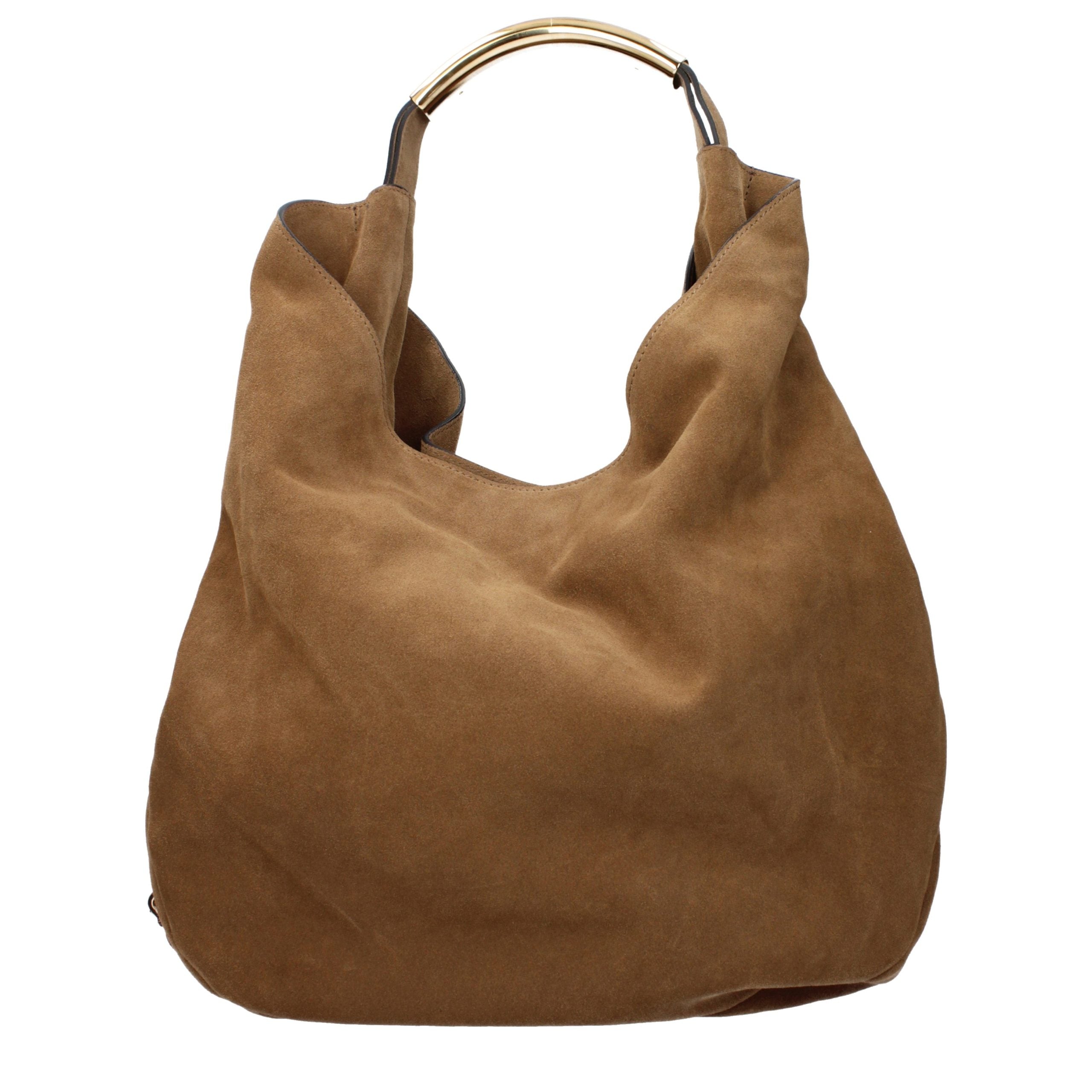 Moschino Brown Suede Shoulder Bag