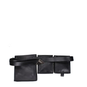 The Attico Black Leather Backpack