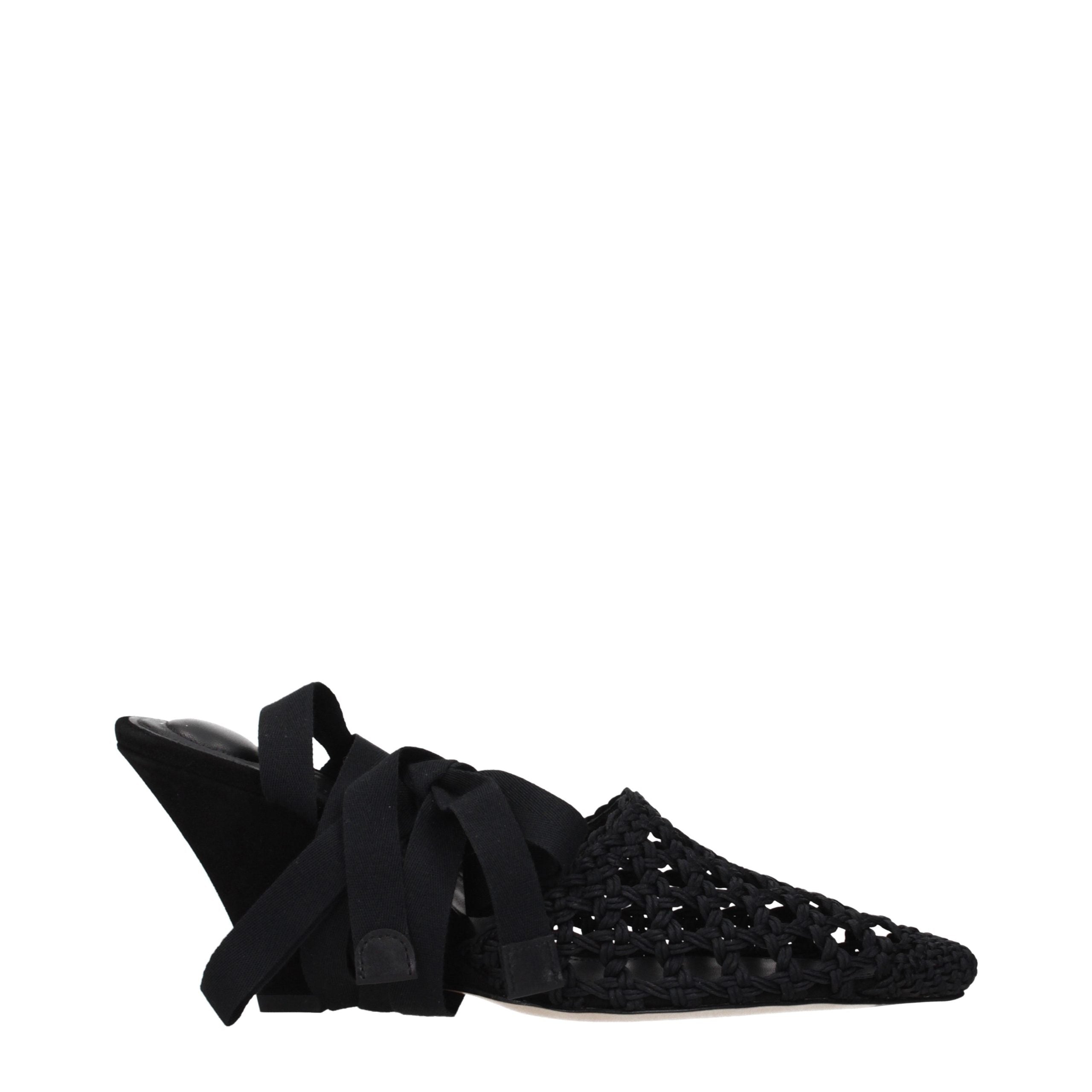 Jacquemus Black Fabric Sandals