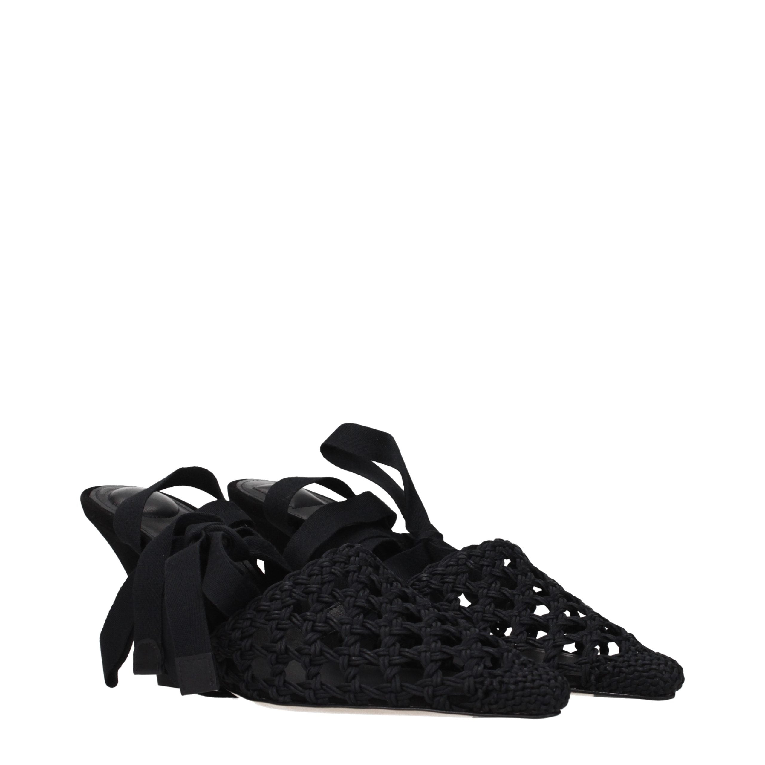 Jacquemus Black Fabric Sandals