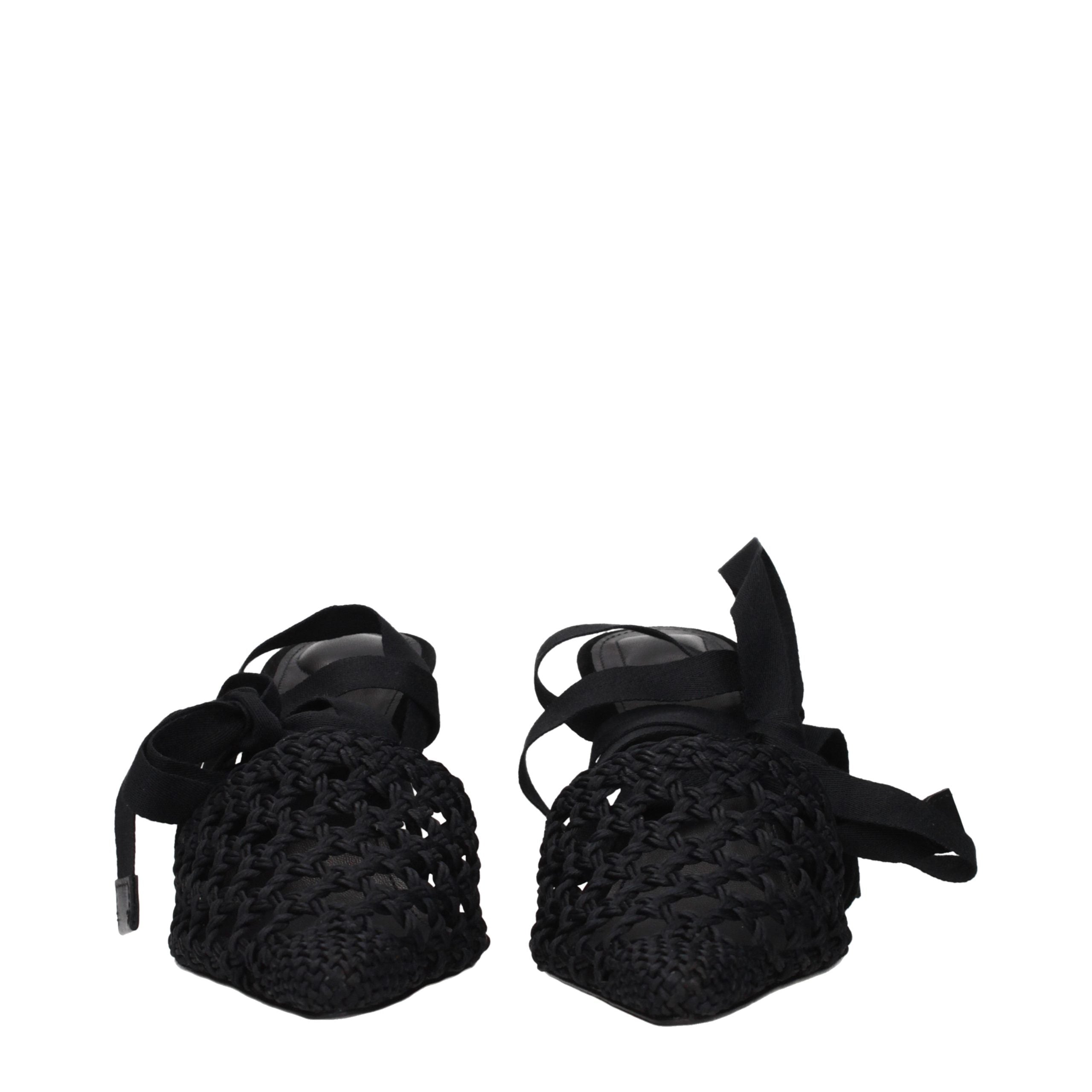 Jacquemus Black Fabric Sandals