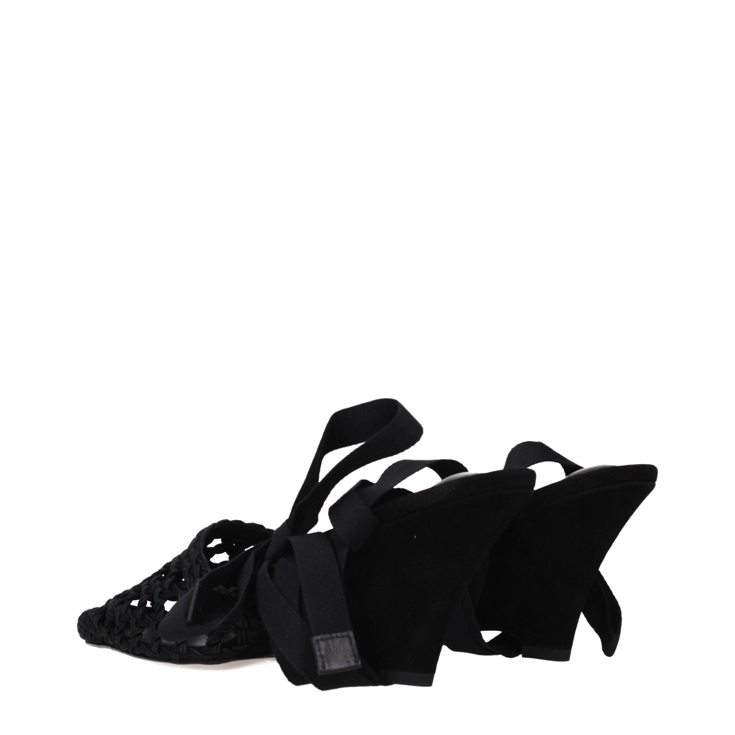 Jacquemus Black Fabric Sandals
