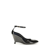 PINKO Black Calf Leather Platform Pumps