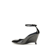 PINKO Black Calf Leather Platform Pumps