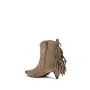 PINKO Beige Calf Leather Ankle Boots