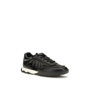 PINKO Black Suede and Fabric Low Top Sneakers