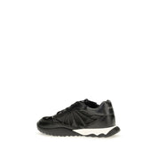 PINKO Black Suede and Fabric Low Top Sneakers