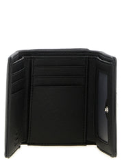 Vivienne Westwood Black Polyurethane Tri-fold Wallet