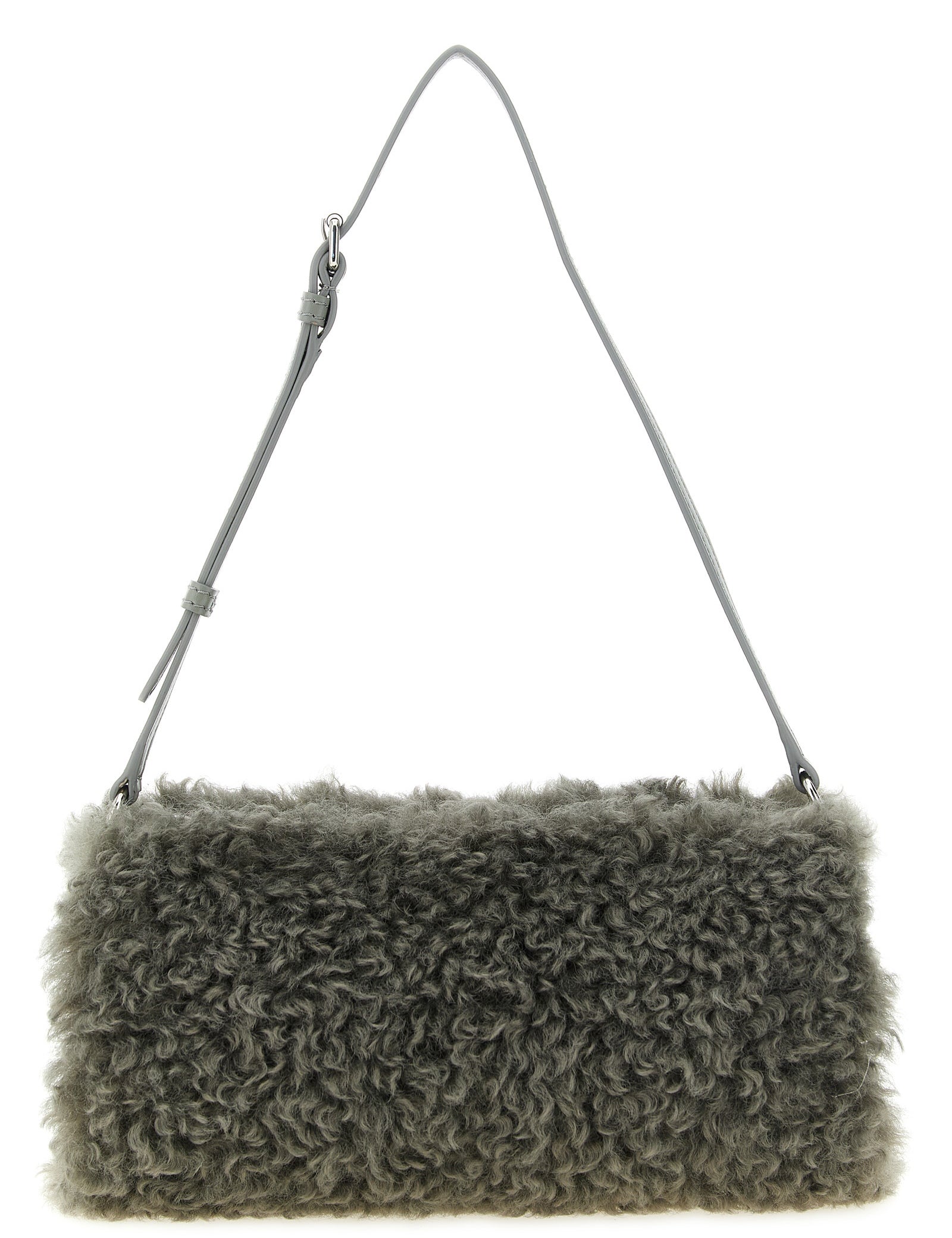 Stella McCartney Gray Polyester Clutch Bag