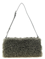 Stella McCartney Gray Polyester Clutch Bag
