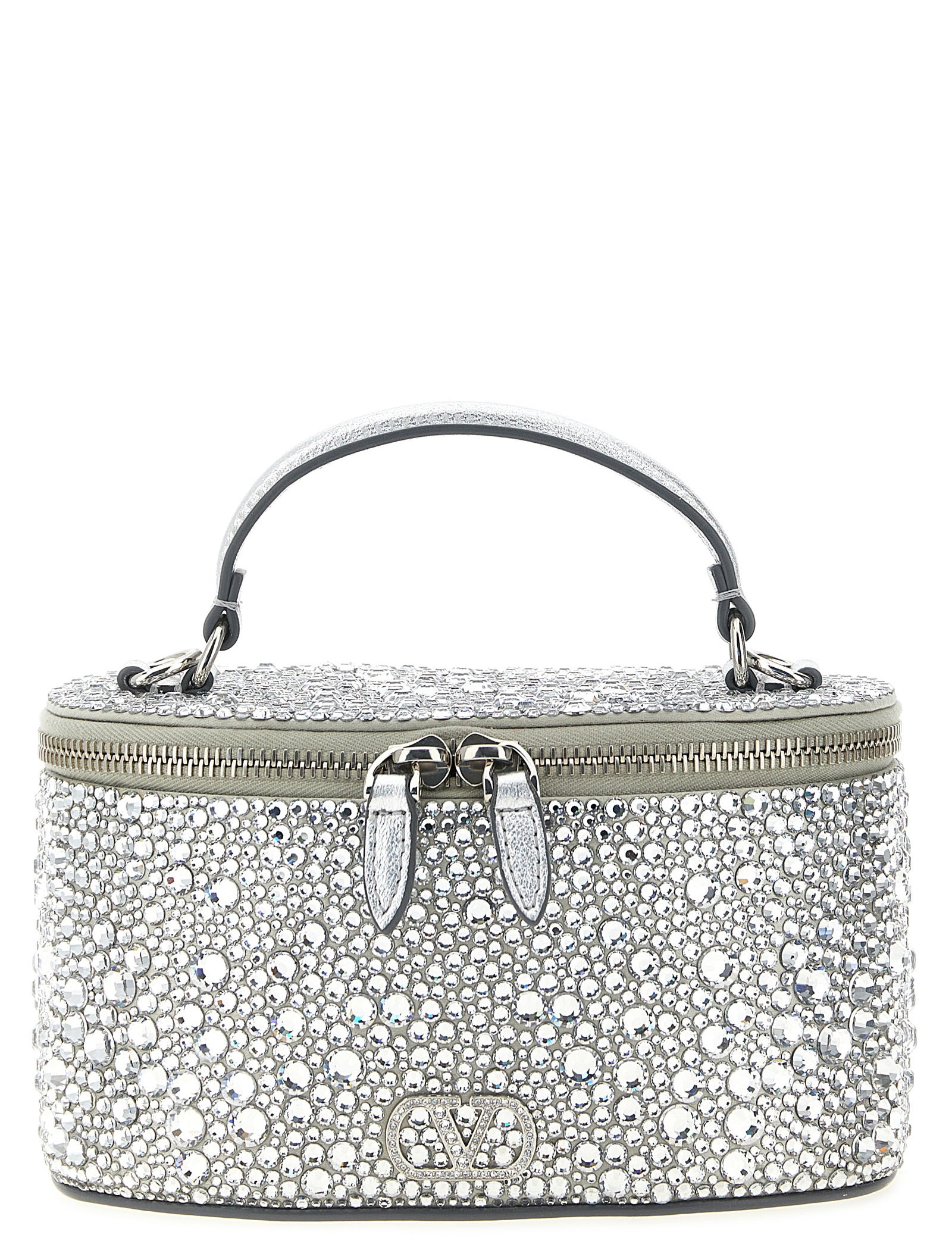 Valentino Garavani Silver Viscose Mini Handbag