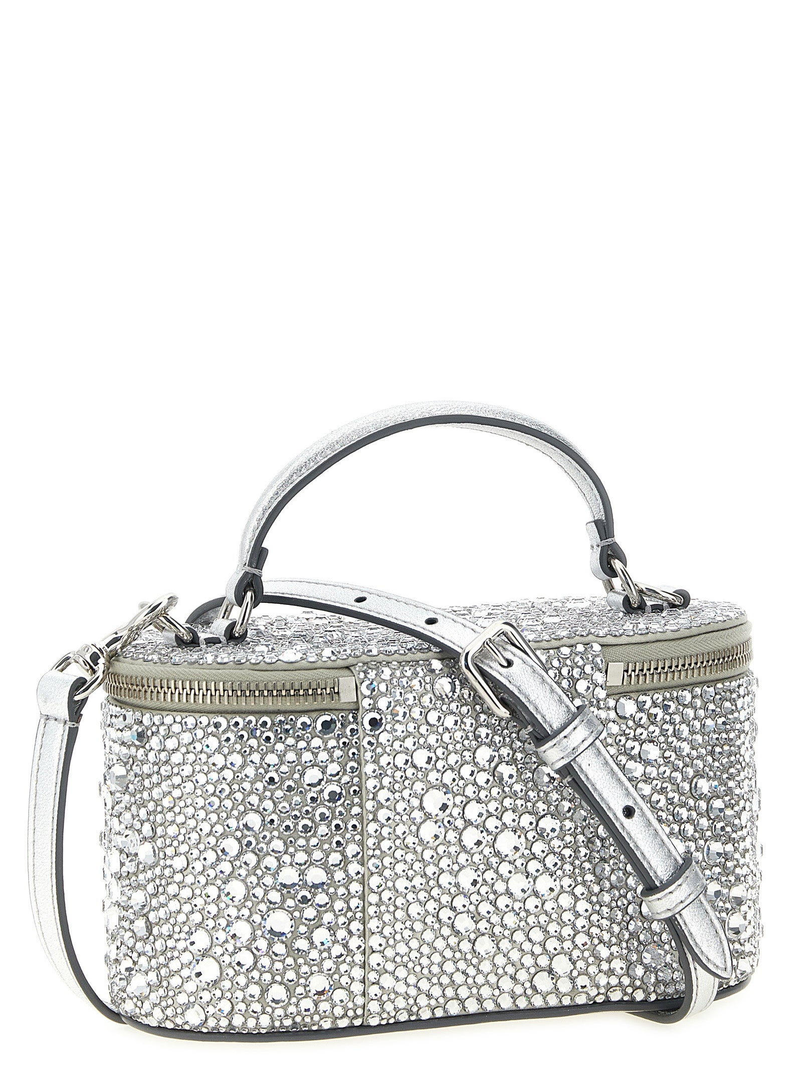 Valentino Garavani Silver Viscose Mini Handbag