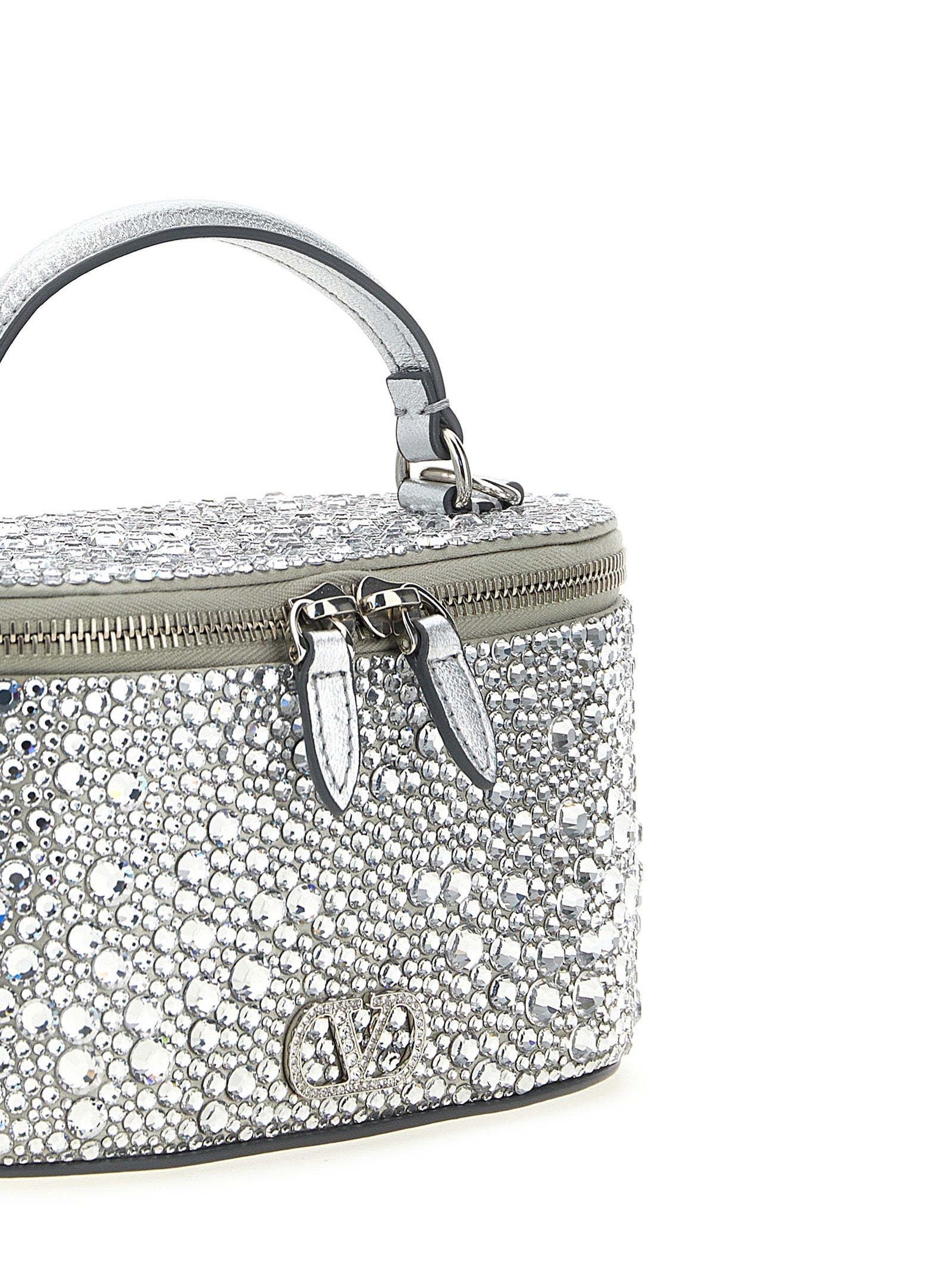 Valentino Garavani Silver Viscose Mini Handbag