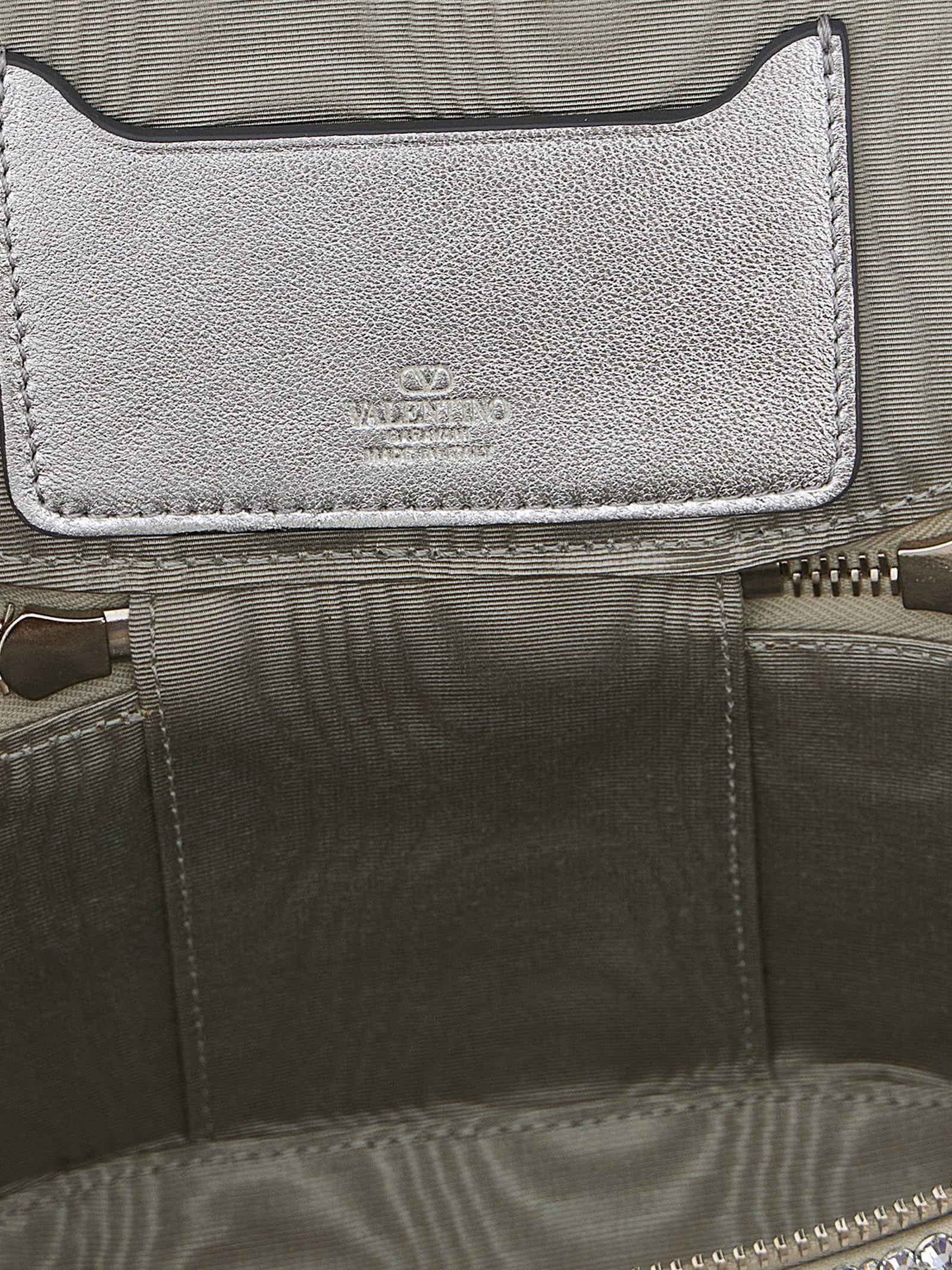 Valentino Garavani Silver Viscose Mini Handbag