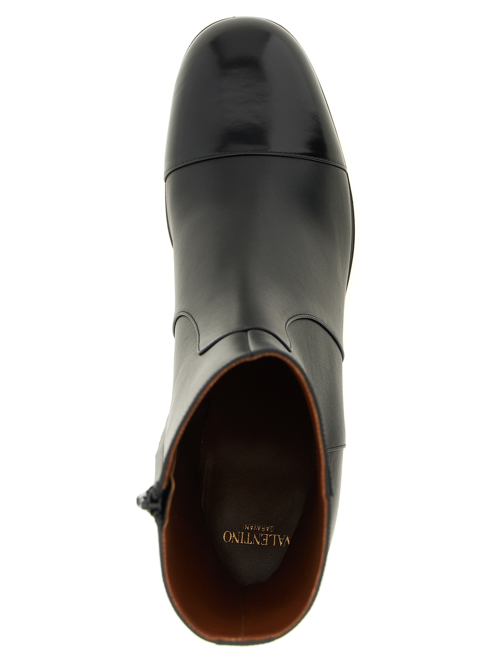 Valentino Garavani Black Calfskin Ankle Boots