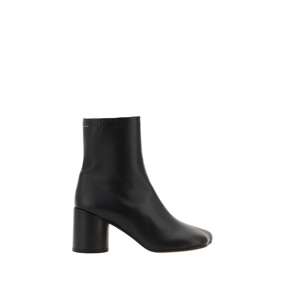 MM6 Black Lamb Ankle Boots