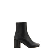 MM6 Black Lamb Ankle Boots