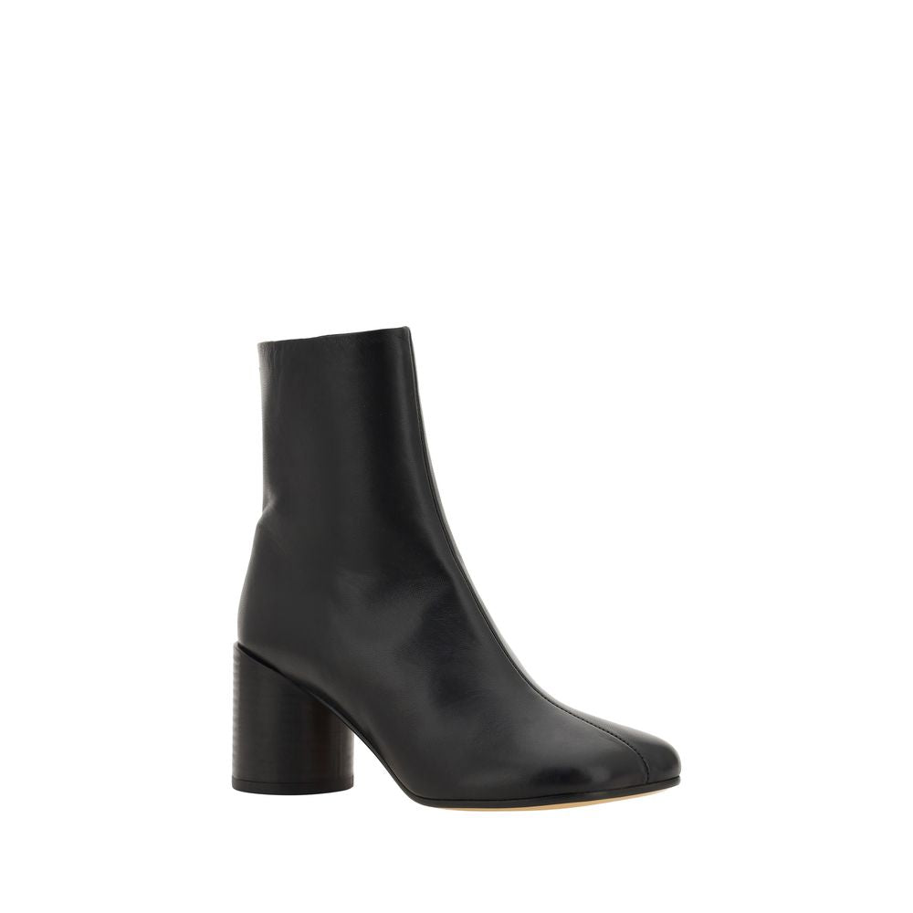 MM6 Black Lamb Ankle Boots