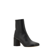 MM6 Black Lamb Ankle Boots