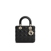 Dior Black Lamb Leather Shoulder Bags