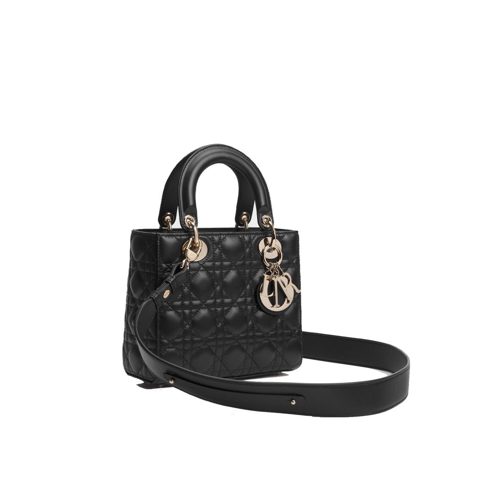 Dior Black Lamb Leather Shoulder Bags