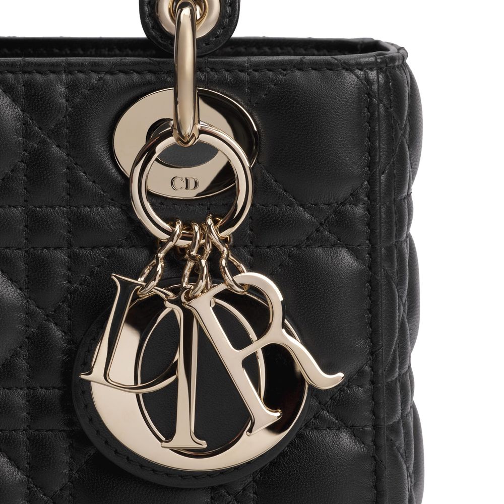Dior Black Lamb Leather Shoulder Bags