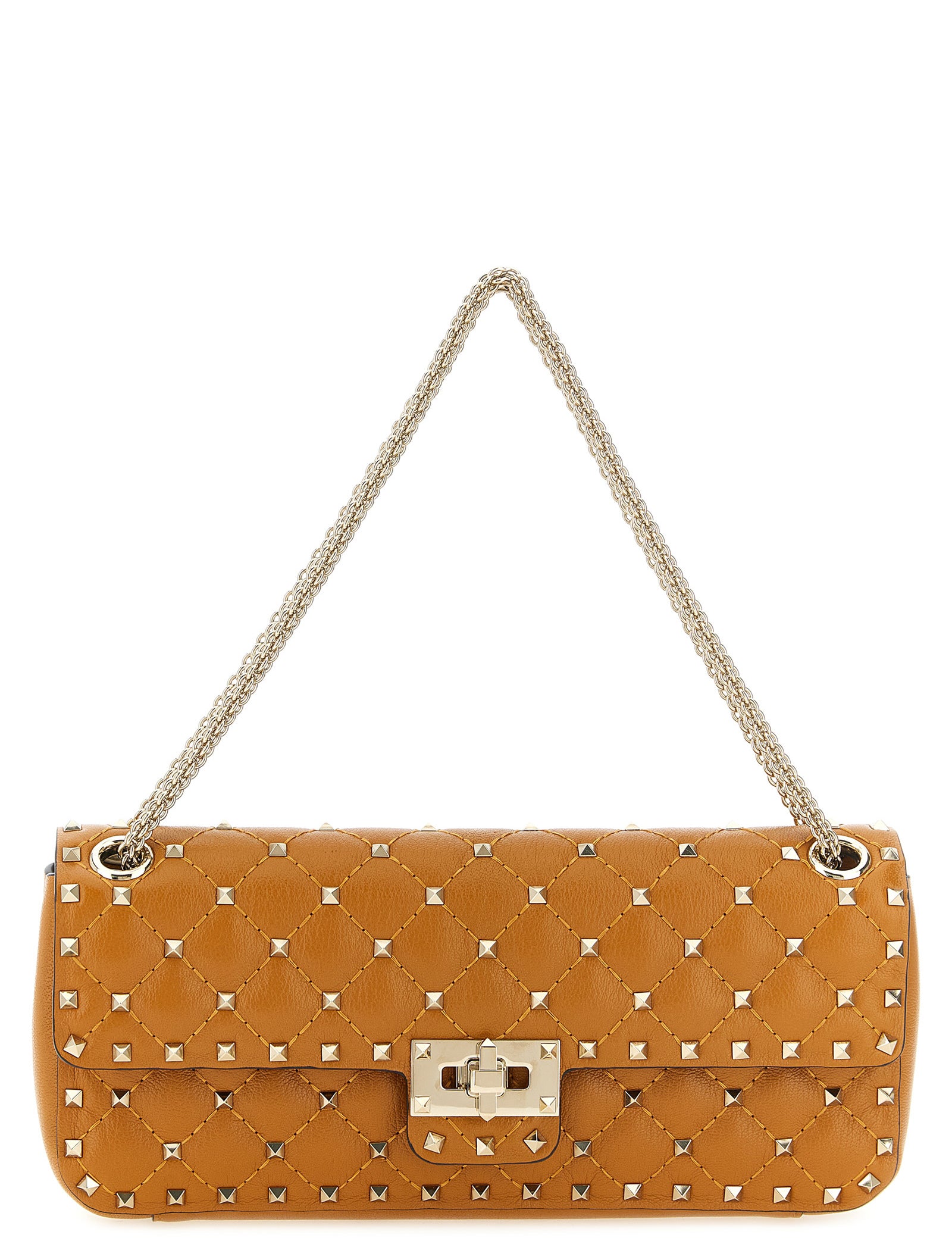 Valentino Garavani Orange Goat Leather Shoulder Bag