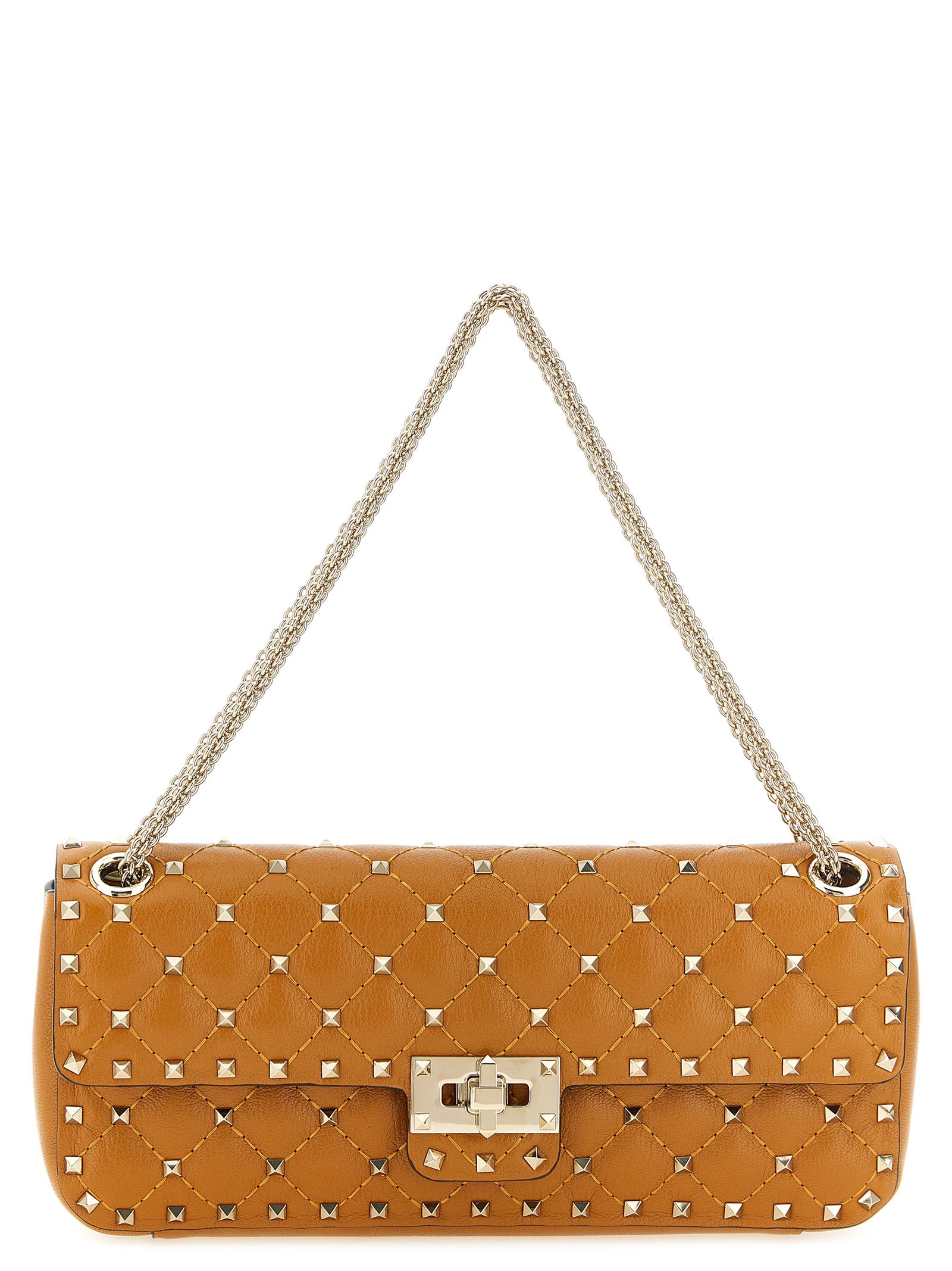 Valentino Garavani Orange Goat Leather Shoulder Bag
