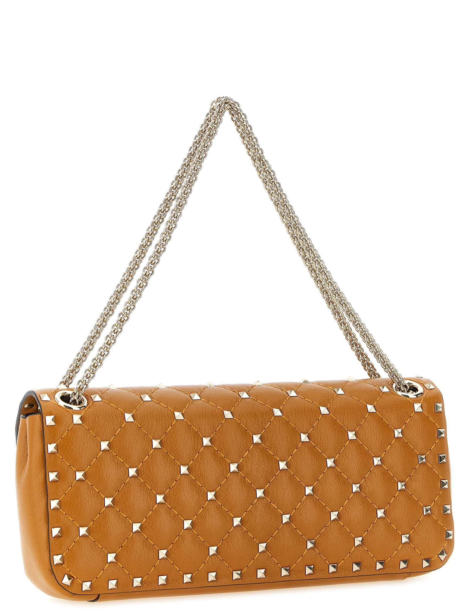 Valentino Garavani Orange Goat Leather Shoulder Bag