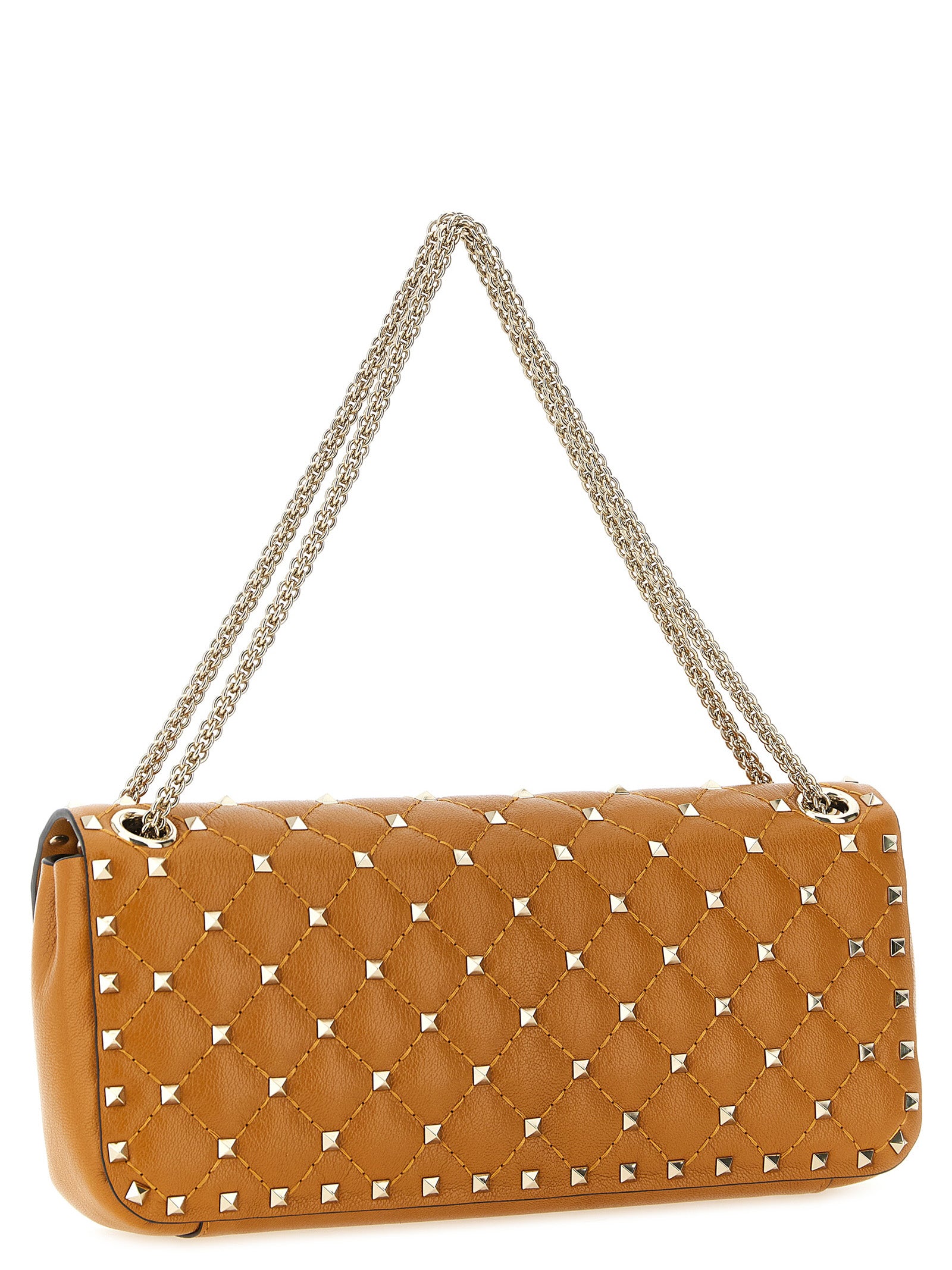 Valentino Garavani Orange Goat Leather Shoulder Bag