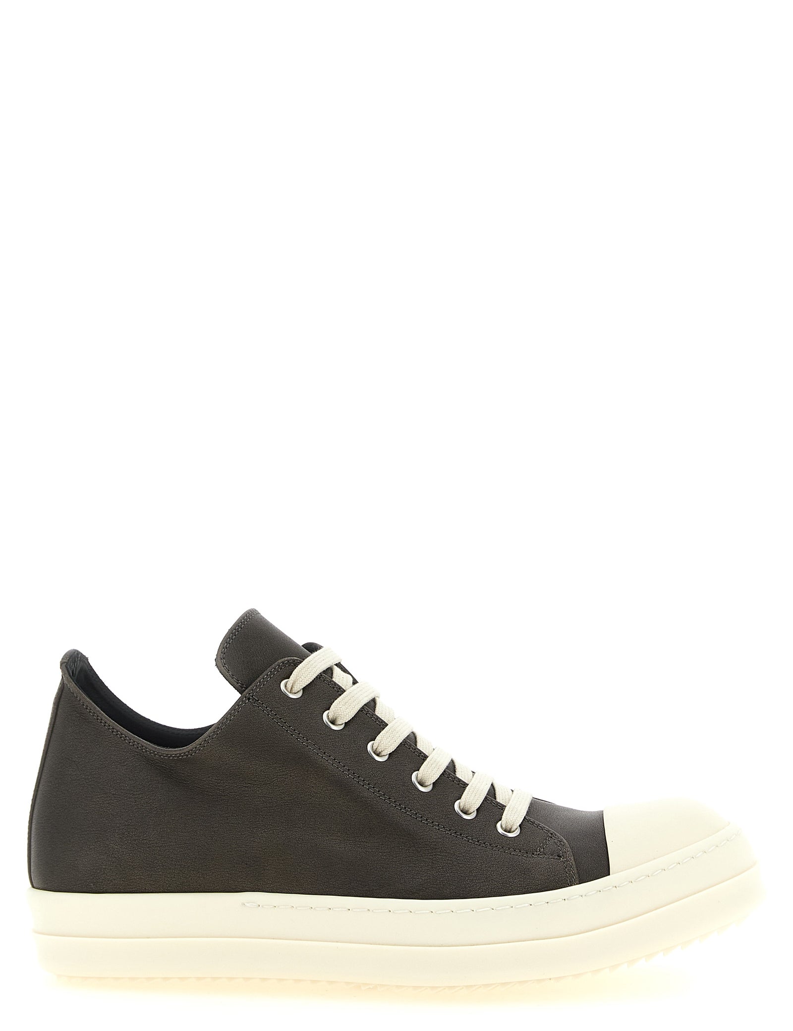 Rick Owens Black Calfskin Low Top Sneakers