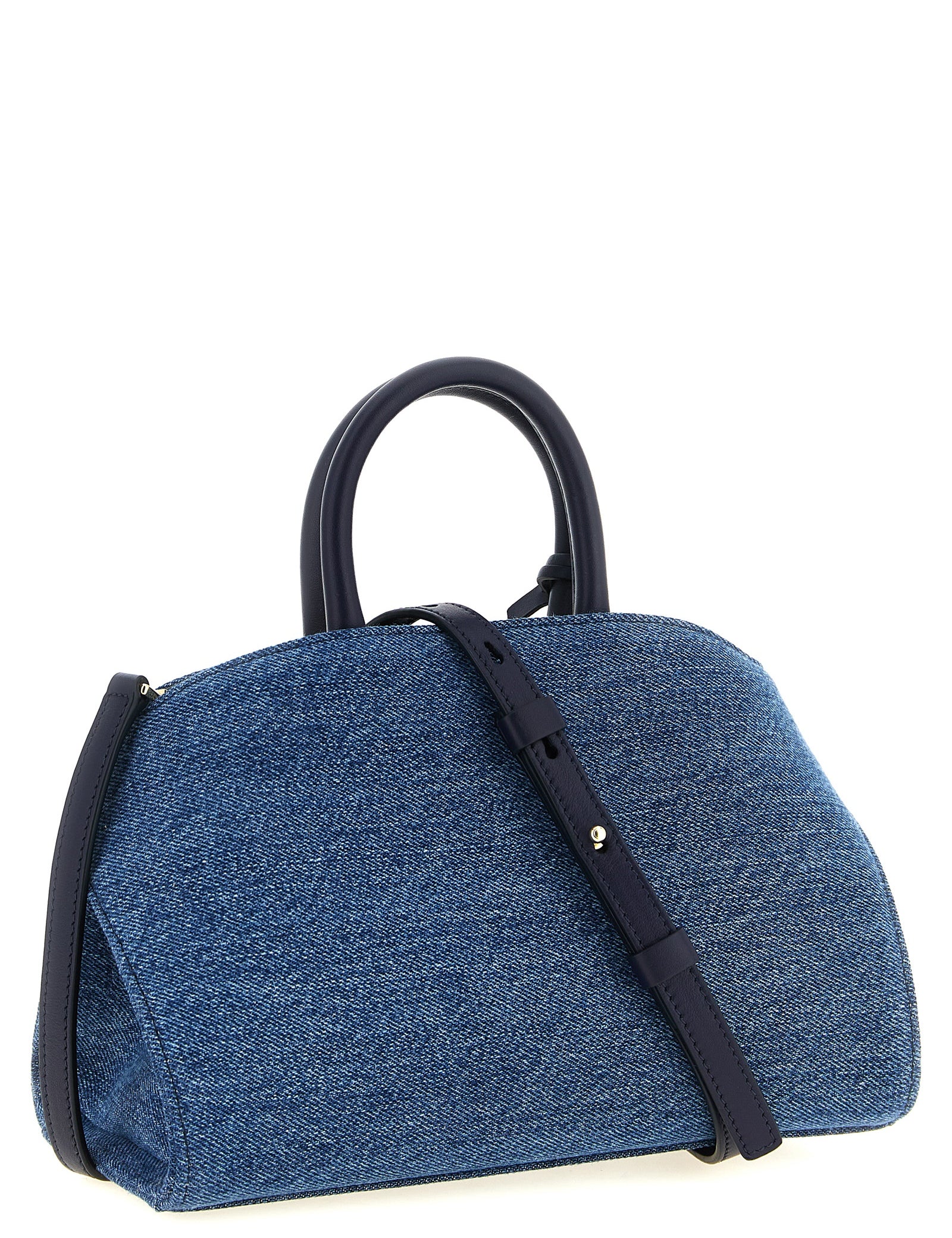 Ferragamo Blue Fabric Handbag