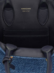 Ferragamo Blue Fabric Handbag
