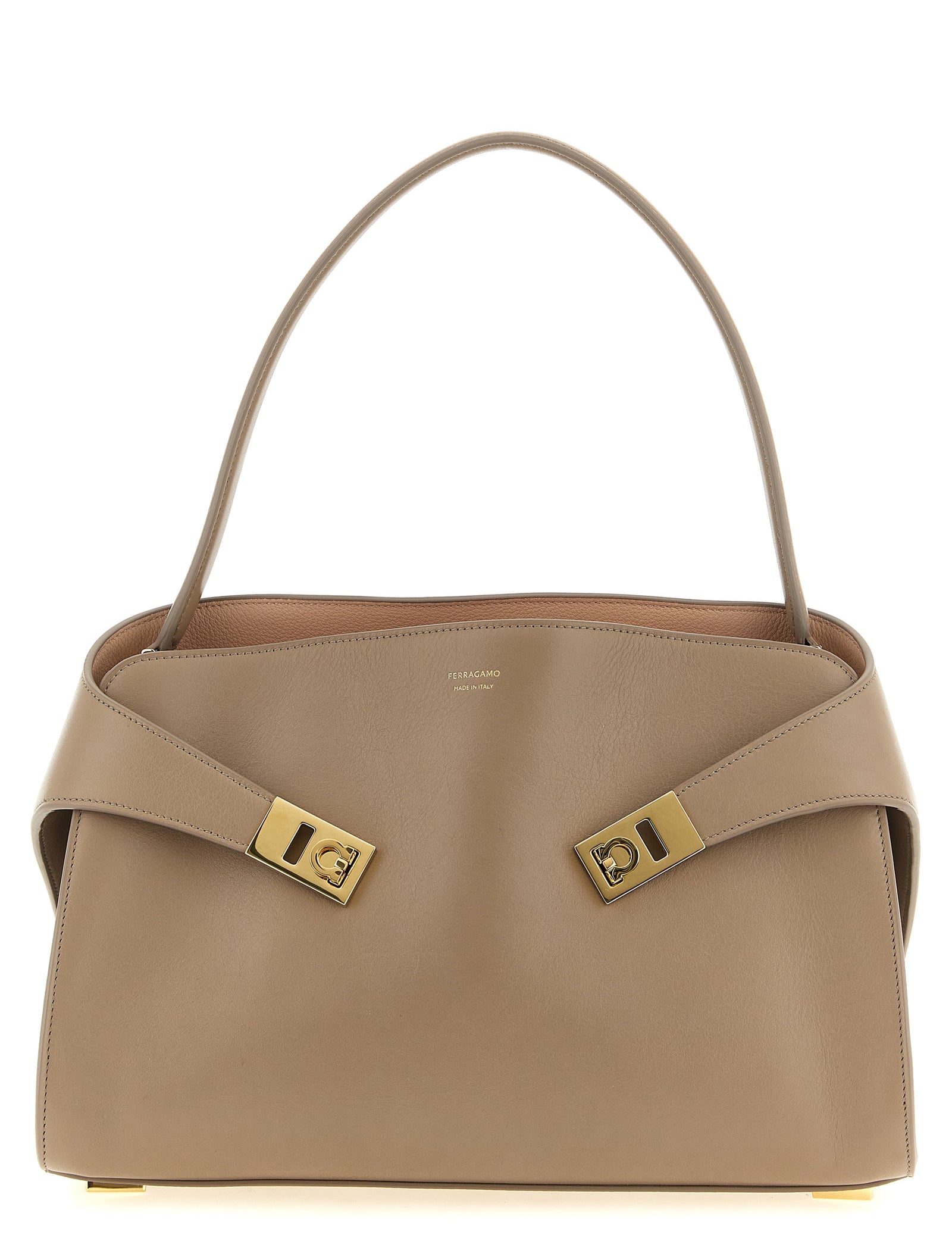 Ferragamo Pink Calfskin Shoulder Bag