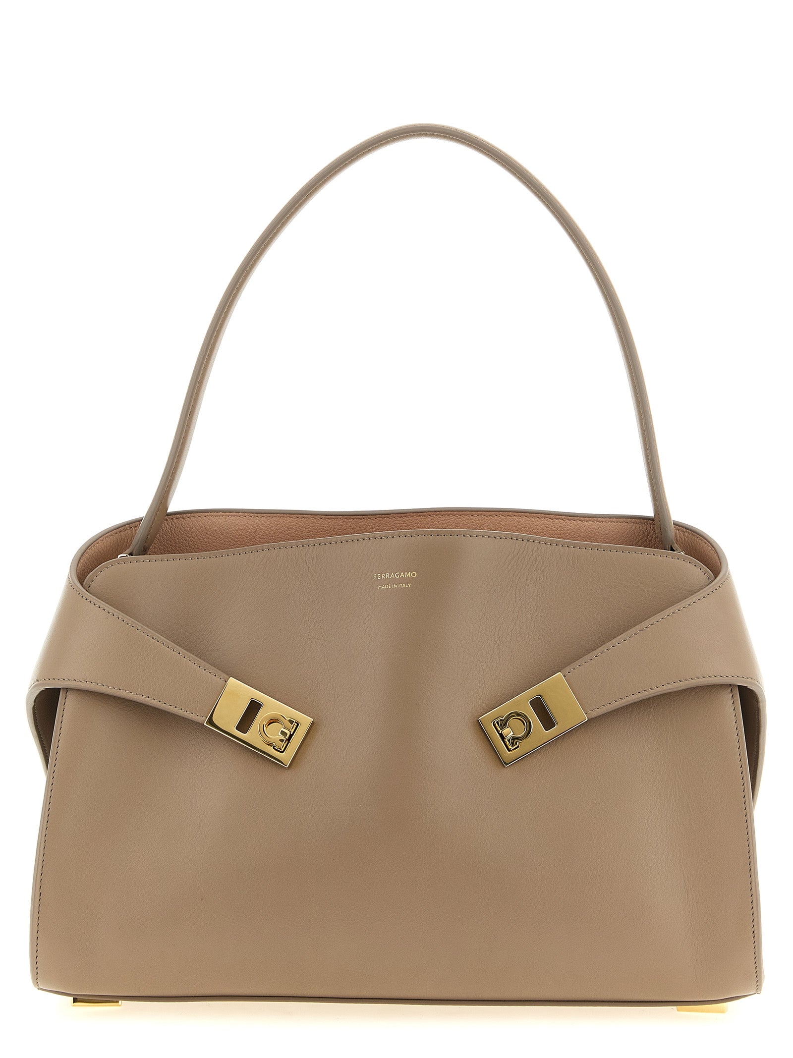 Ferragamo Pink Calfskin Shoulder Bag